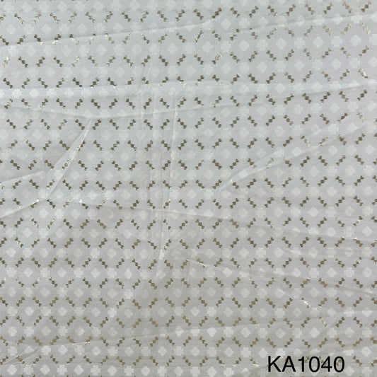 Dyeable Zari Chanderi Fabric-KA1040
