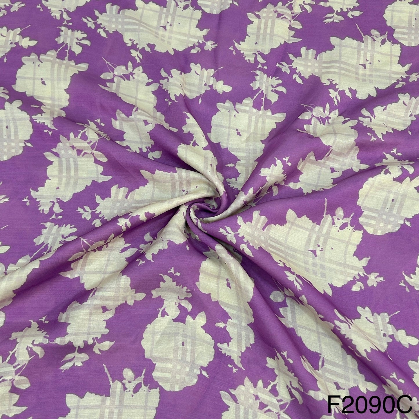 Printed Linen Silk Fabric-F2090