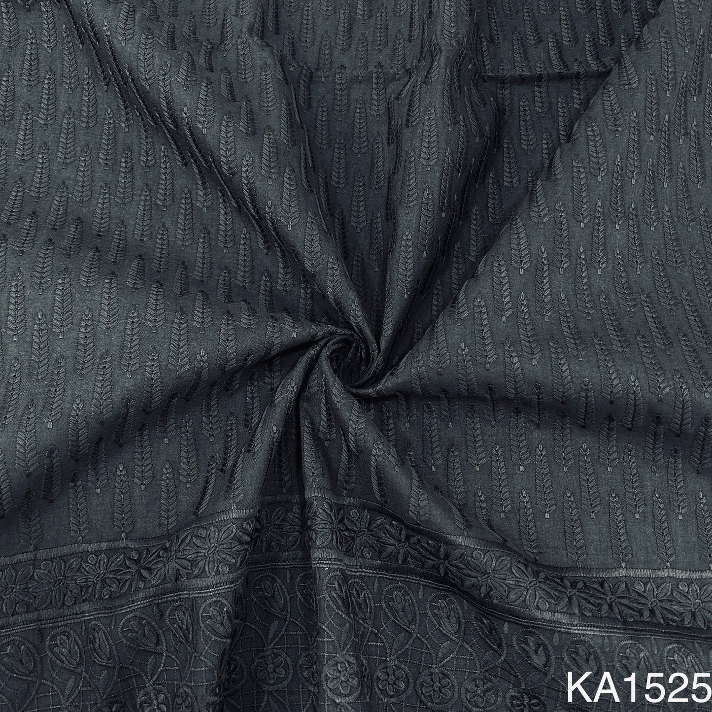 Chikankari Cotton Fabric-KA1525