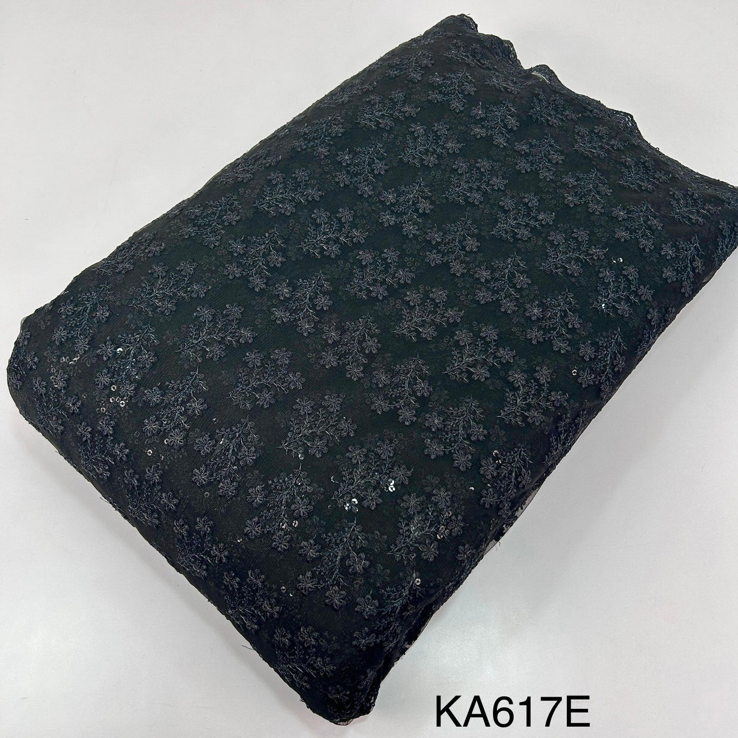 Embroidered Sequins Net Fabric-KA617