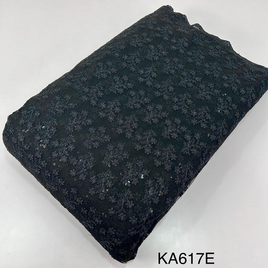 Embroidered Sequins Net Fabric-KA617