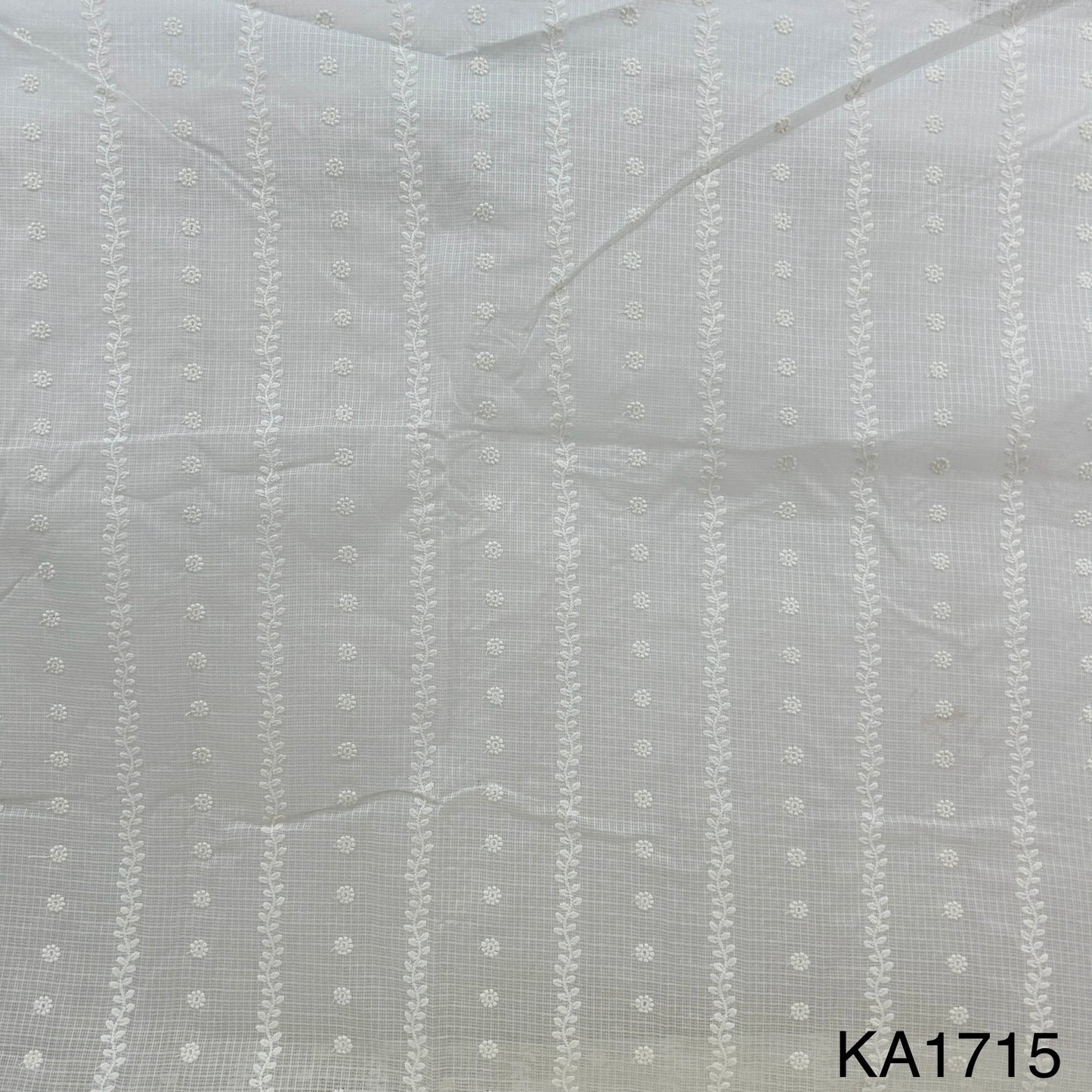 Embroidered Kota Cotton Fabric-KA1715