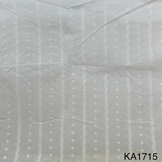 Embroidered Kota Cotton Fabric-KA1715