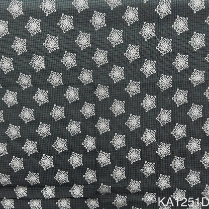 Embroidered Kota Cotton Fabric-Ka1251
