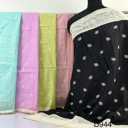 Embroidered Sequins Cotton Dupatta D-944