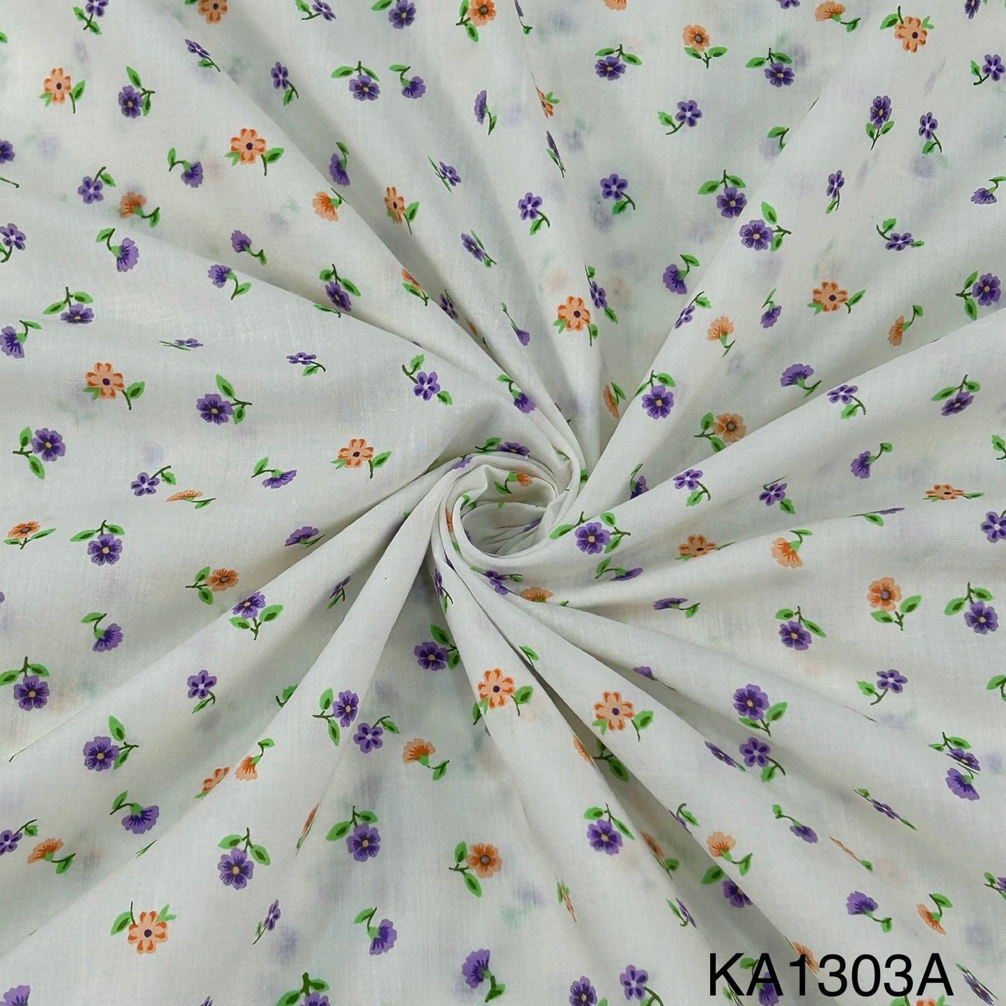 Floral Print Cotton Fabric-KA1303