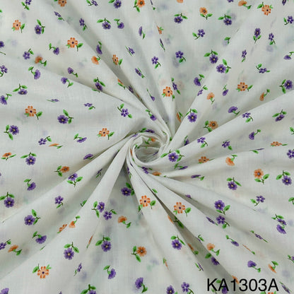 Floral Print Cotton Fabric-KA1303