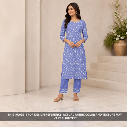 Thread Embroidered kota Cotton Fabric - F6868
