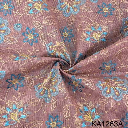 Embroidered Kota Cotton Fabric-KA1263