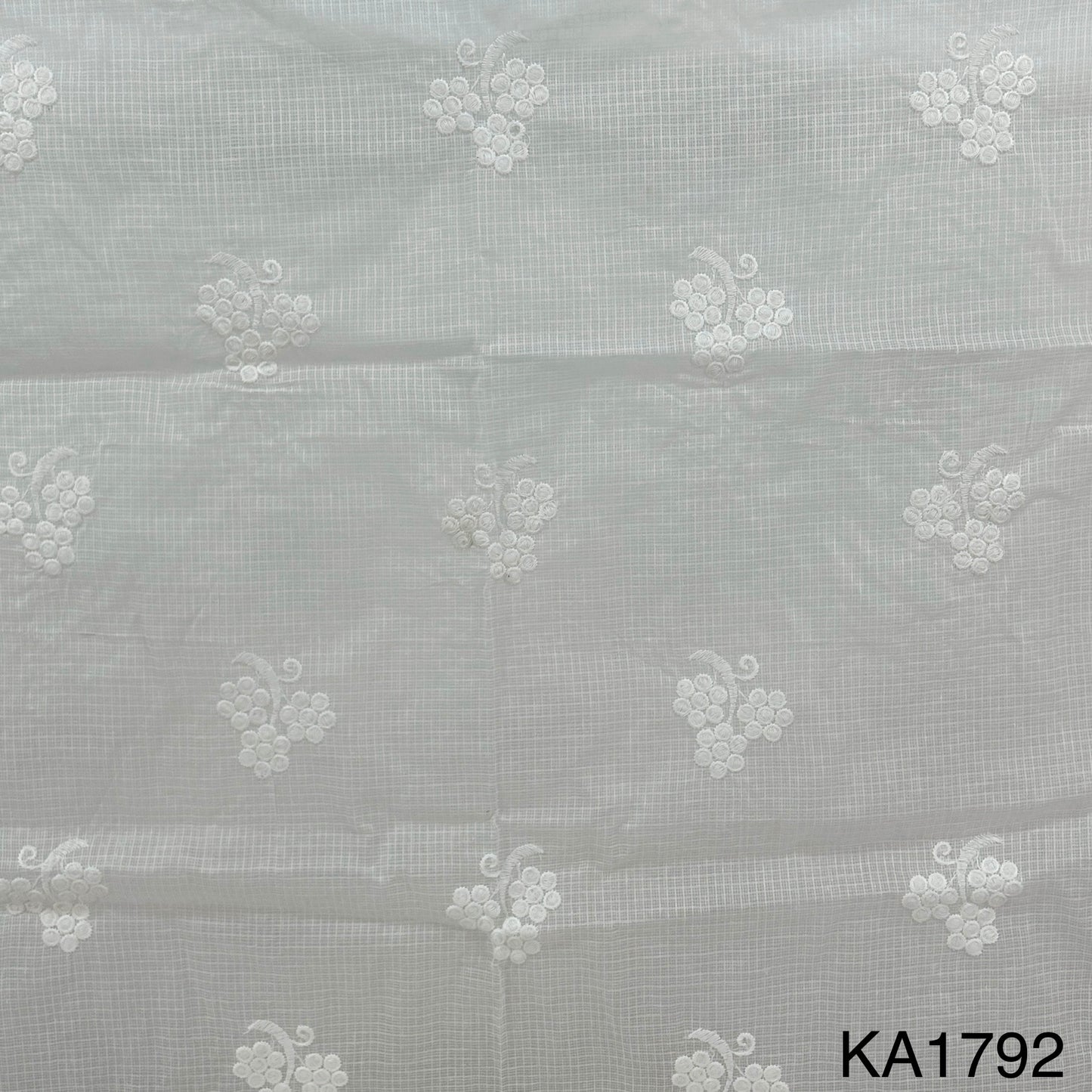 Embroidered Kota Cotton Fabric-F1792