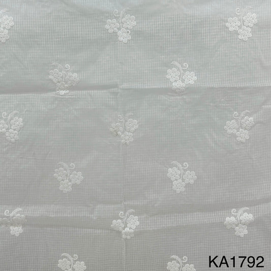 Embroidered Kota Cotton Fabric-F1792