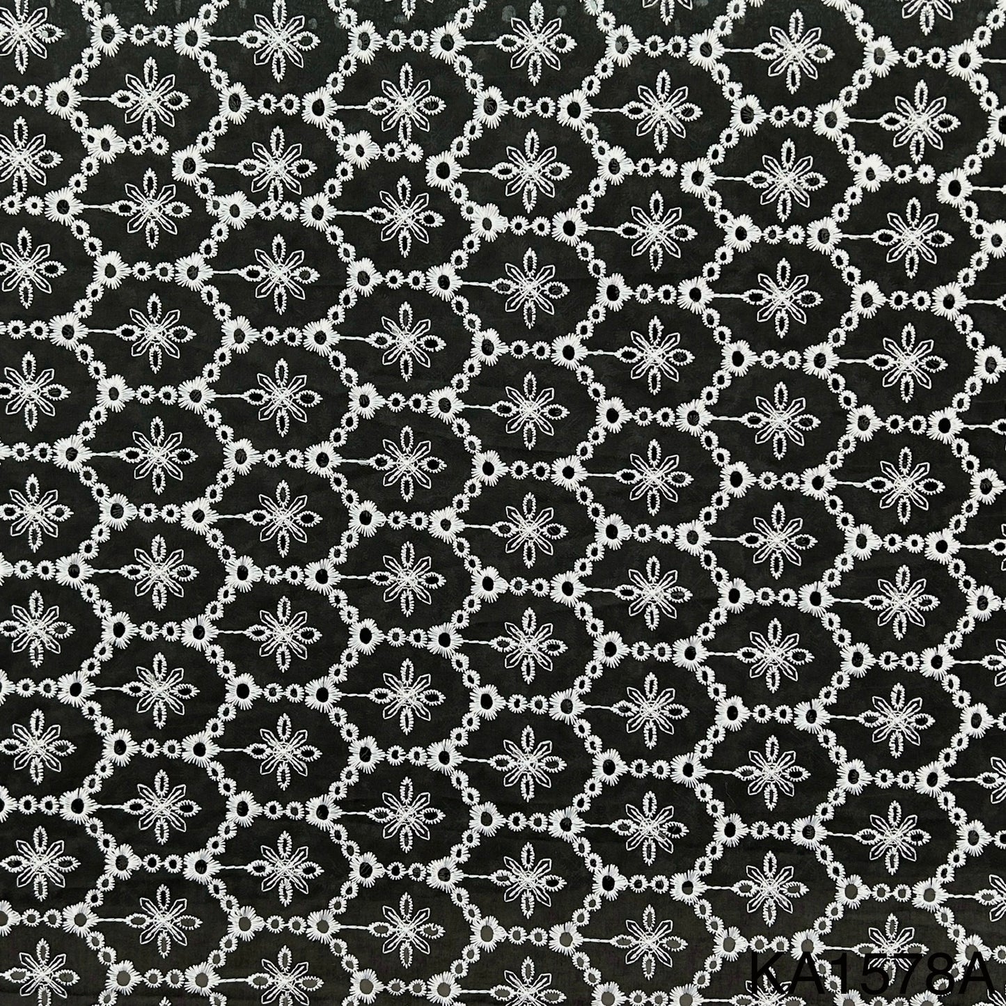 Embroidered Cotton Fabric-KA1578