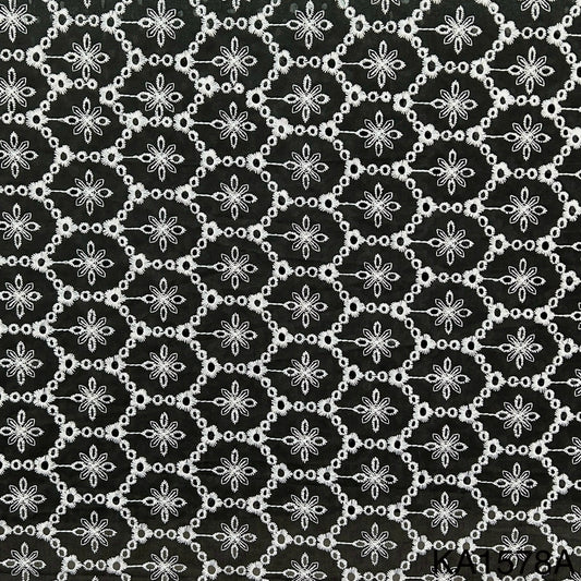Embroidered Cotton Fabric-KA1578