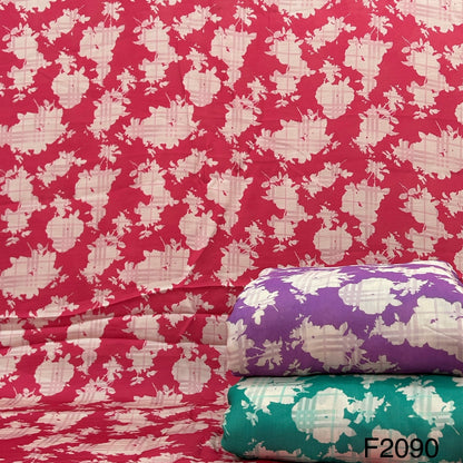 Printed Linen Silk Fabric-F2090