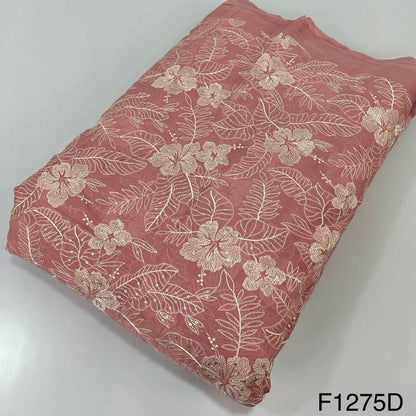Thread Sequins Embroidered Viscose Organza Fabric-F1275