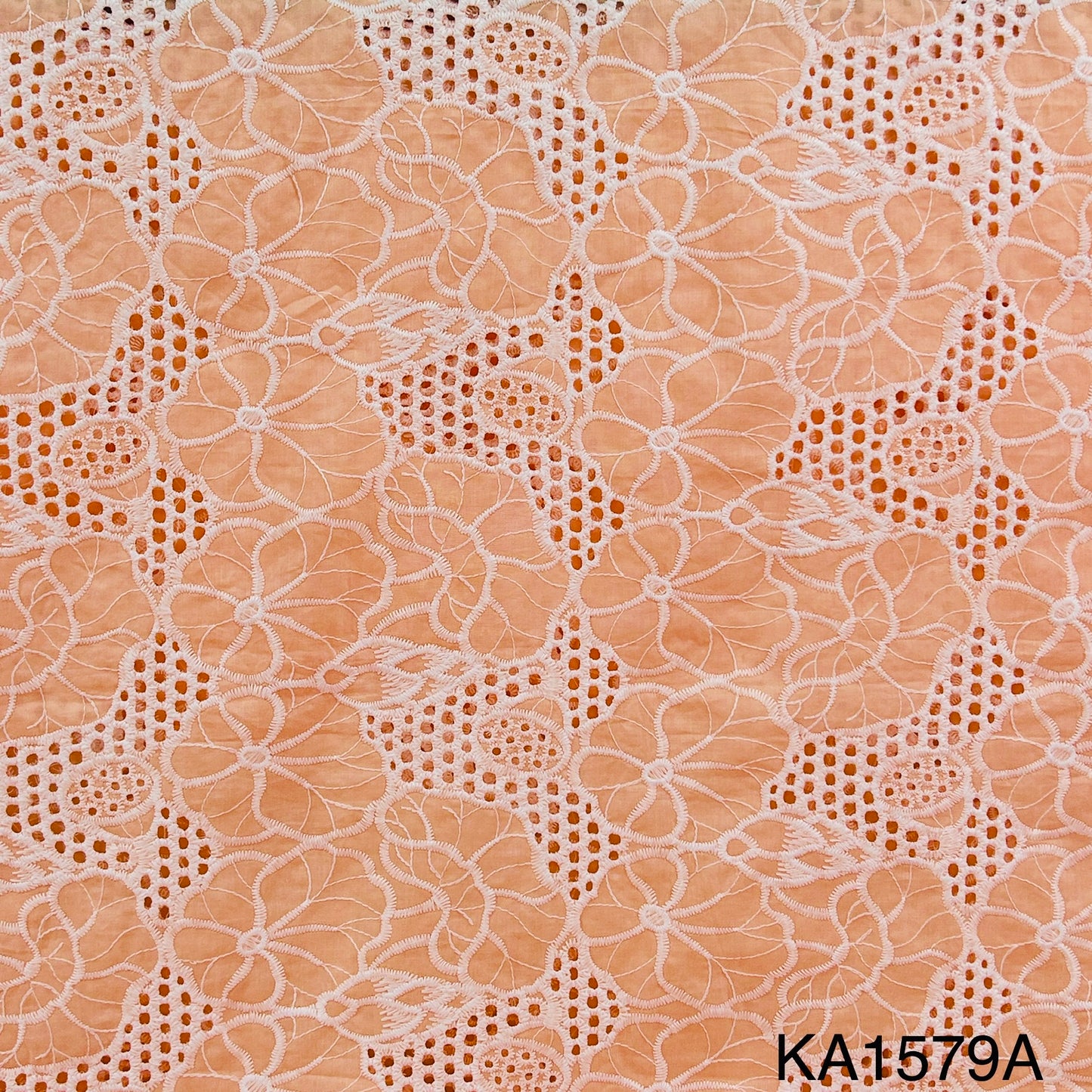 Embroidered Cotton Fabric-KA1579