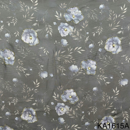 Printed Organza Cut Dana Handwork FAbric-KA1615