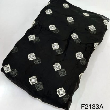 Thread Sequins Embroidered Organza Fabric-F2133