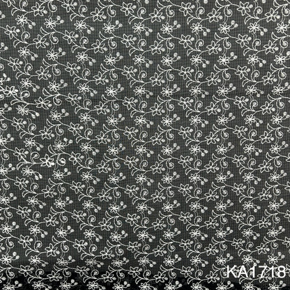 Embroidered Kota Cotton Fabric-KA1718