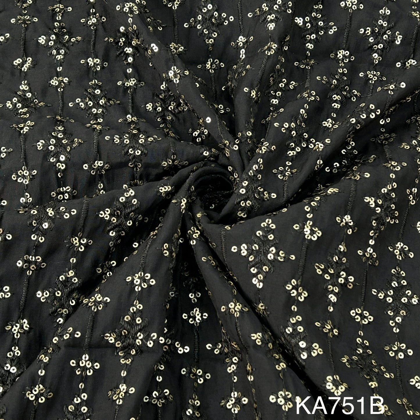 Thread Sequins Modal Silk Fabric KA751