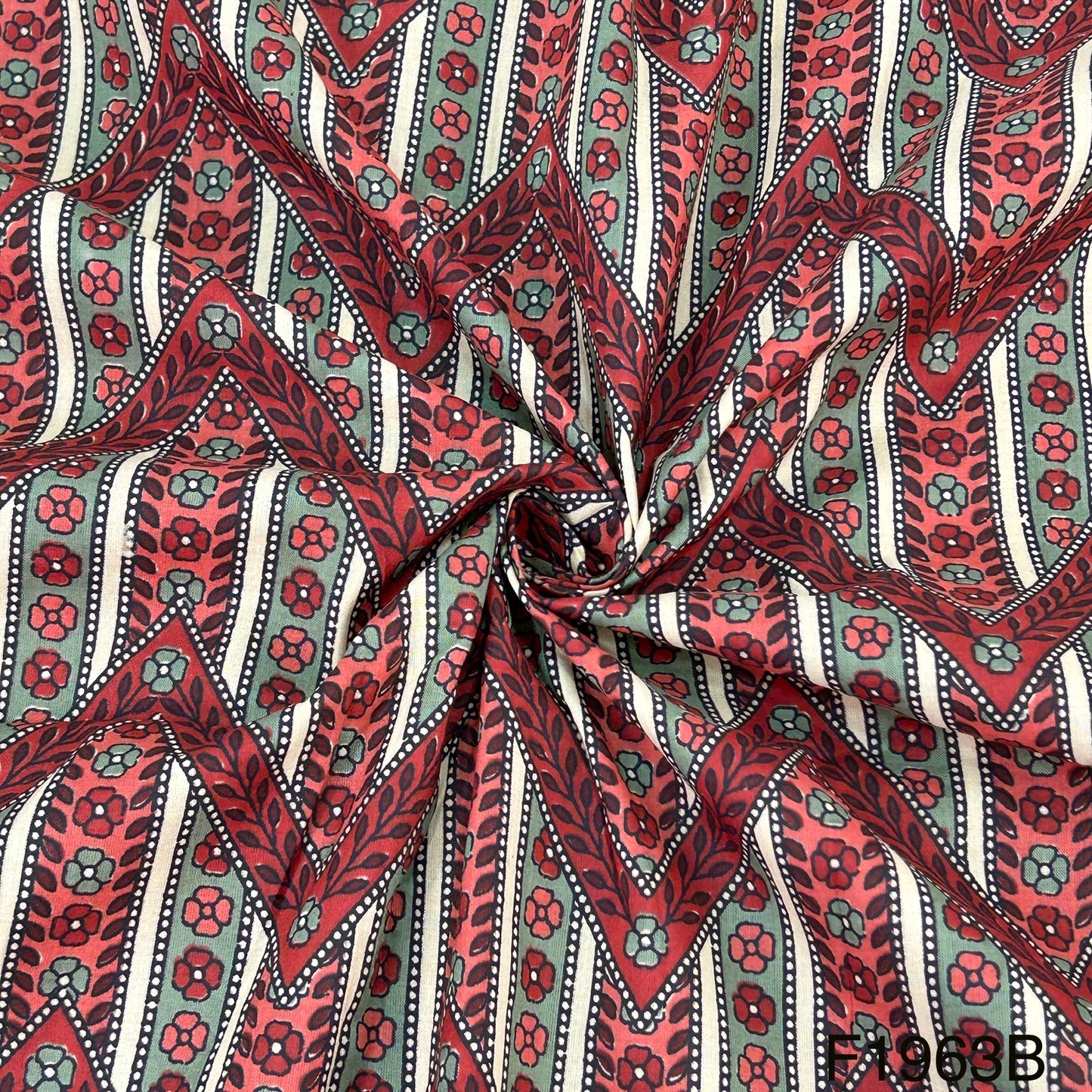 Block Print Cotton fabric-F1963