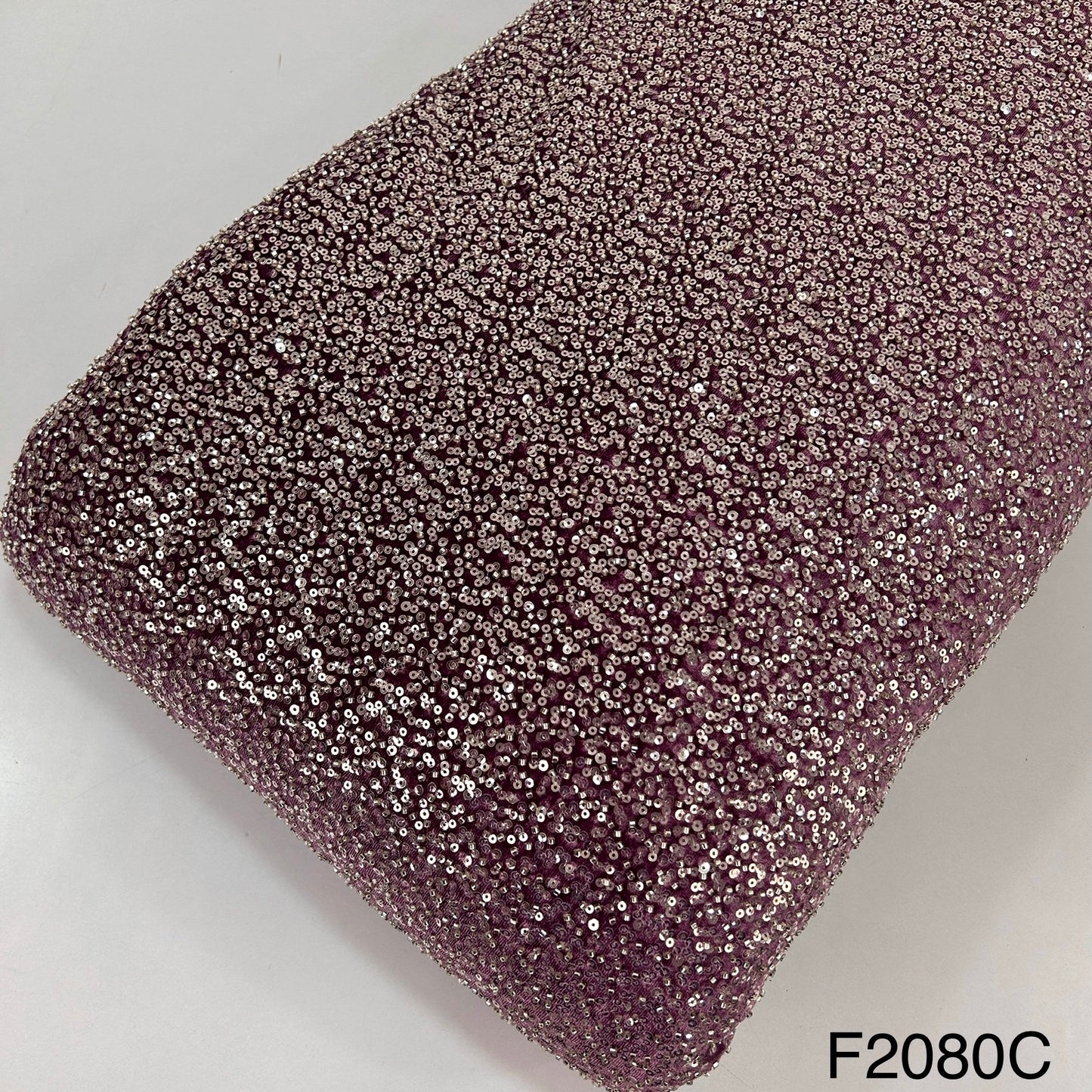 Cut Dana Work Sequins Embroidered Velvet Fabric-F2080