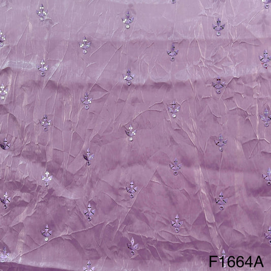 Thread Sequins Buti shiny organza Fabric-F1664