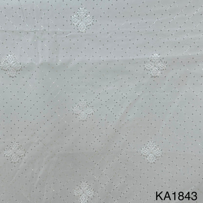 Dyeable Sequins Georgette Fabric-KA1843