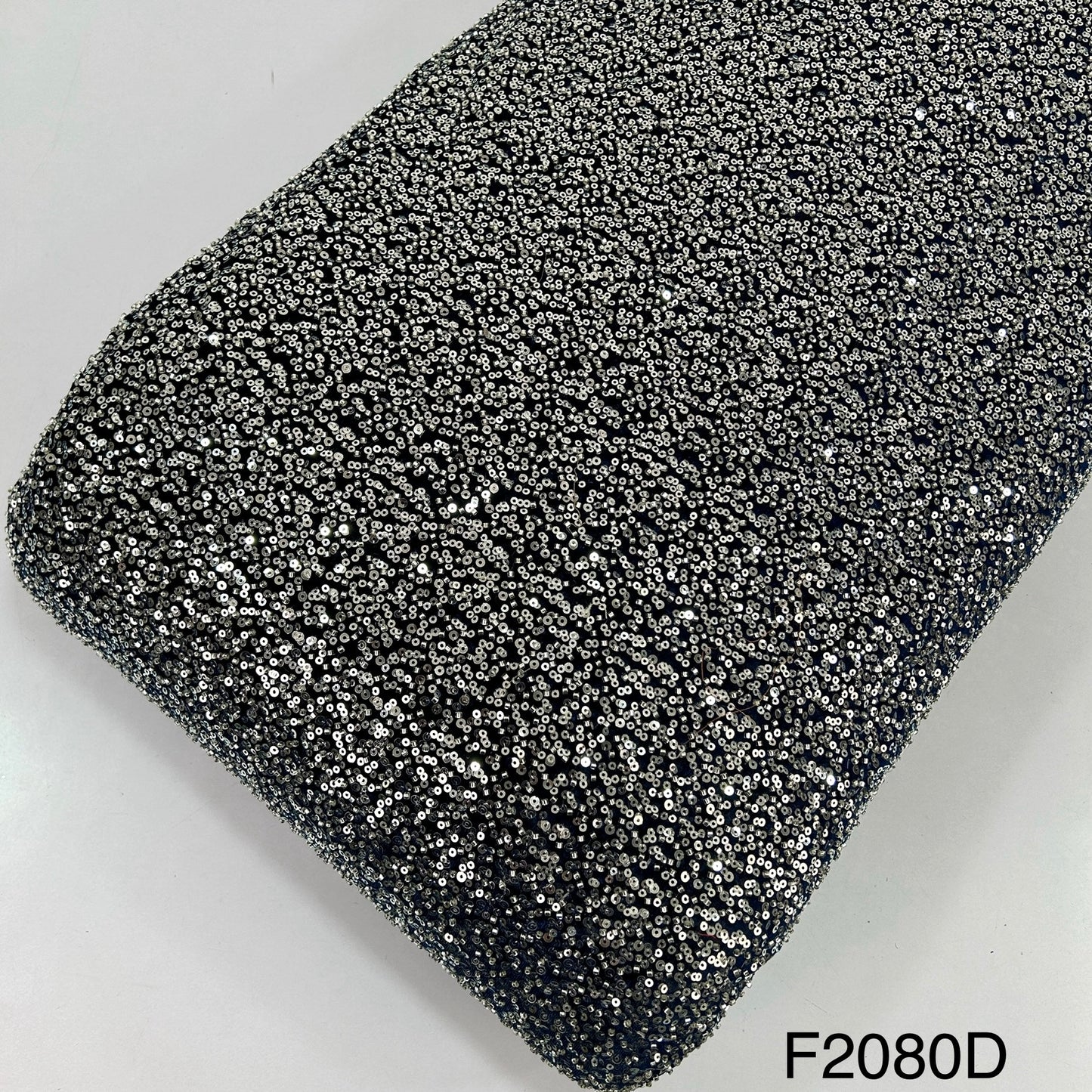 Cut Dana Work Sequins Embroidered Velvet Fabric-F2080