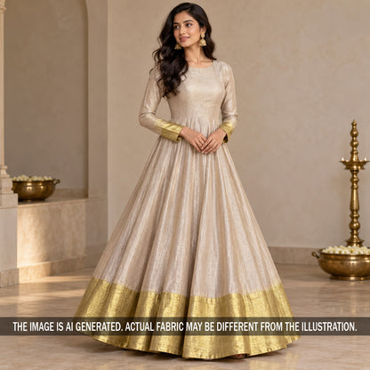Kanjivaram Tissue Organza Fabric - F7515