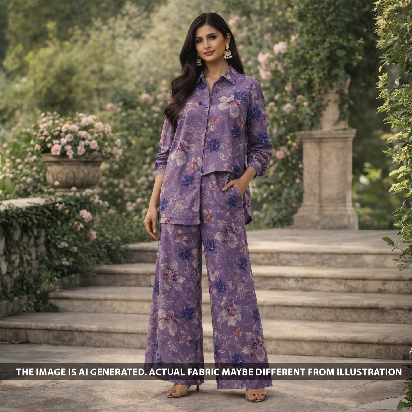 Digital Print Georgette Fabric - F6386