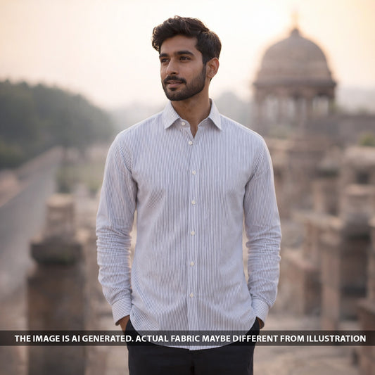 Stripe Print Pure Cotton Fabric - F6397