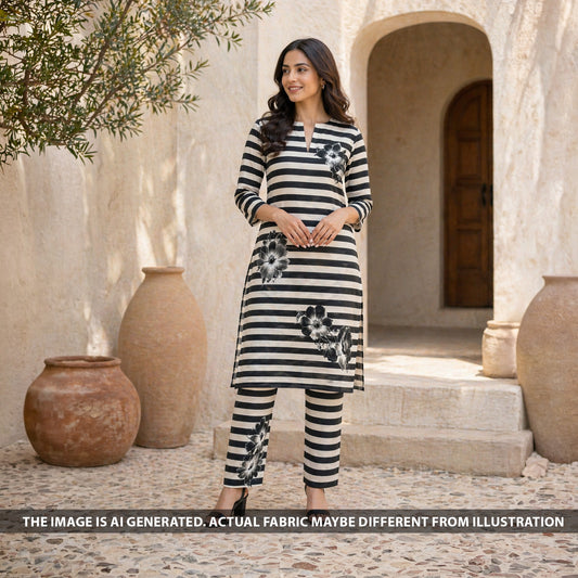 Printed Mul Chanderi Fabric - F6403