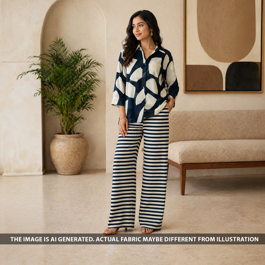 Printed Mul Chanderi Fabric - F6408