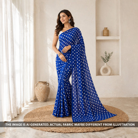 Polka dot print Organza Fabric - F6406