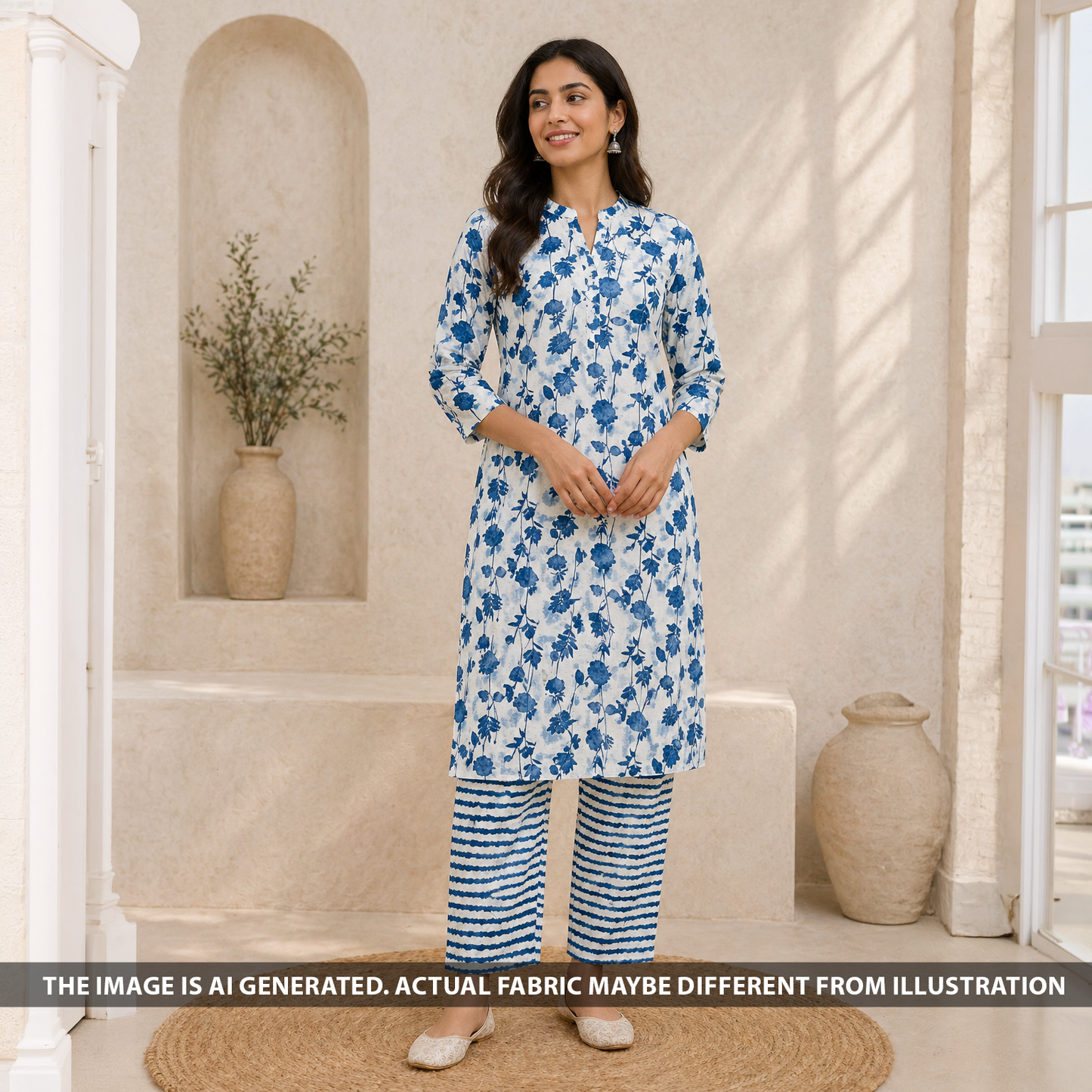 Block Print Flex Cotton Fabric - F6435