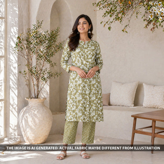 Printed Mul Cotton Fabric - F6444