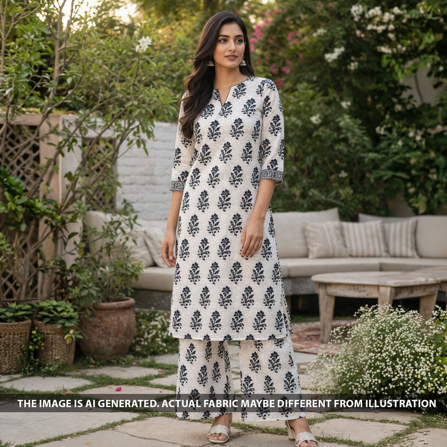 Digital Print Cambric Cotton Fabric - F6290
