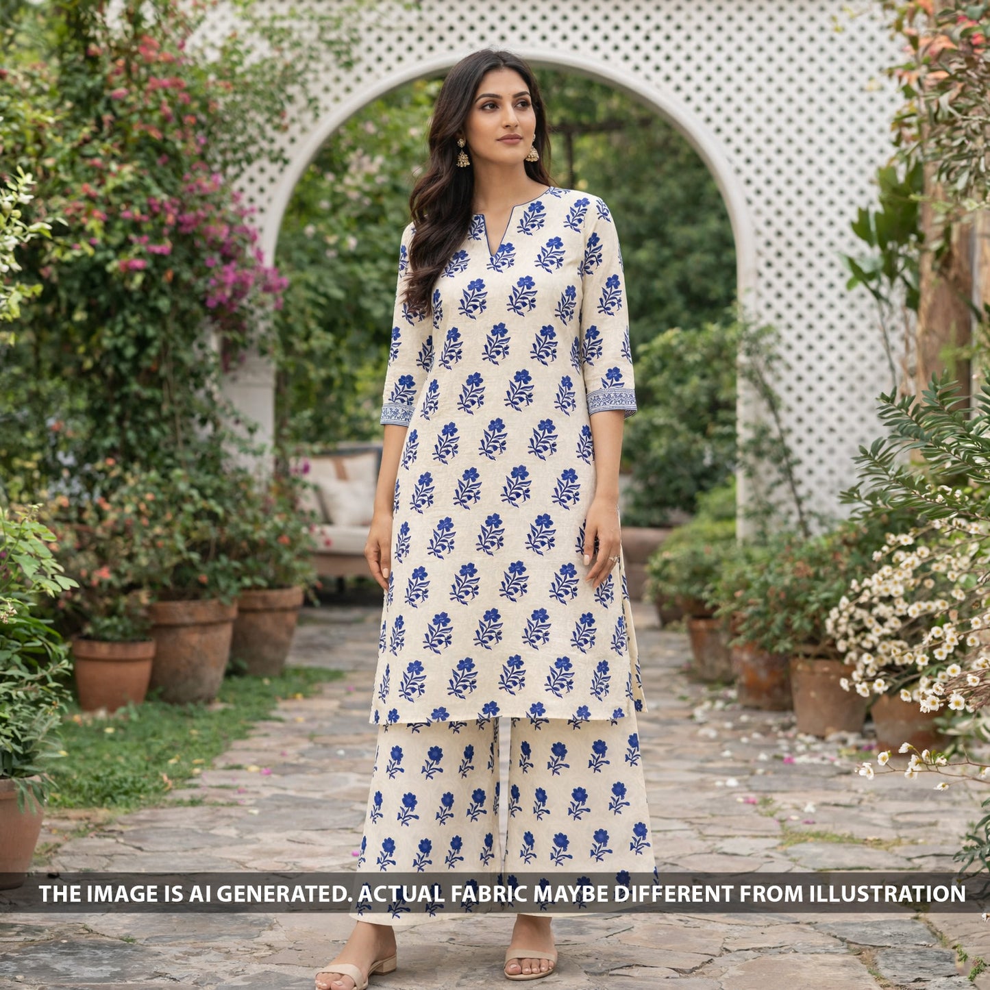 Digital Print Cambric Cotton Fabric - F6291
