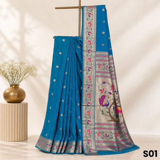 Zari Buti Work Silk Saree - S01