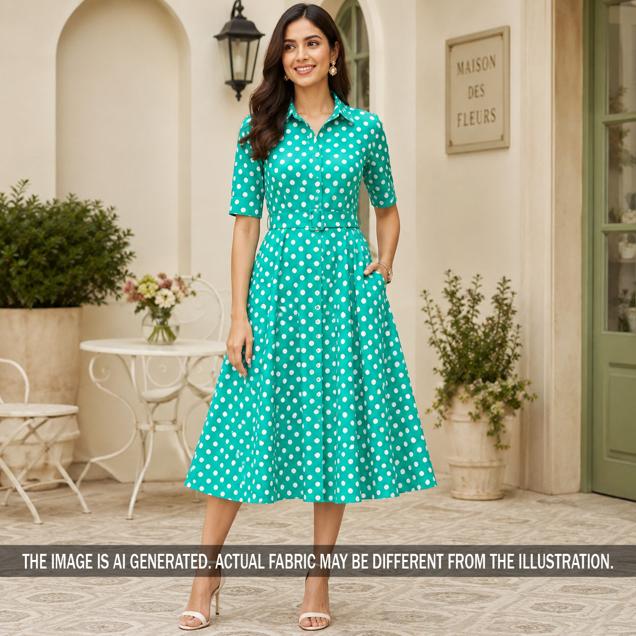 Polka Dot Cambric Cotton Fabric - F7226
