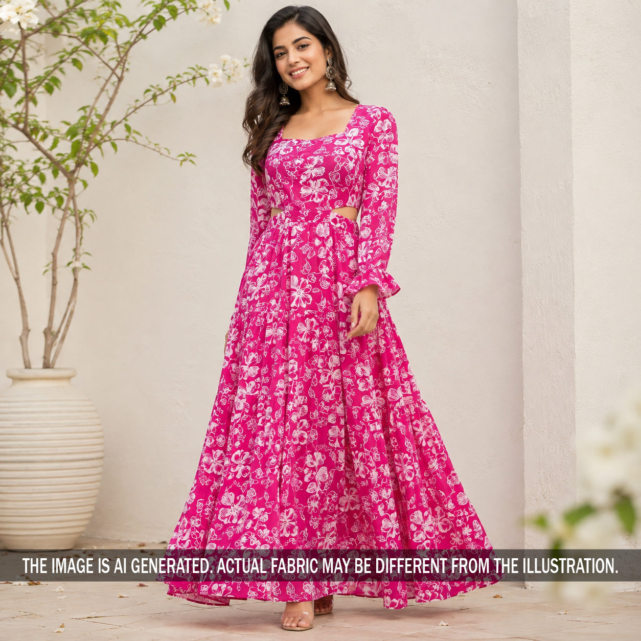 Printed Chinnon Chiffon Fabric - F7244