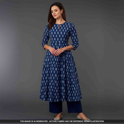 Indigo Print Modal Cotton Fabric- F4785