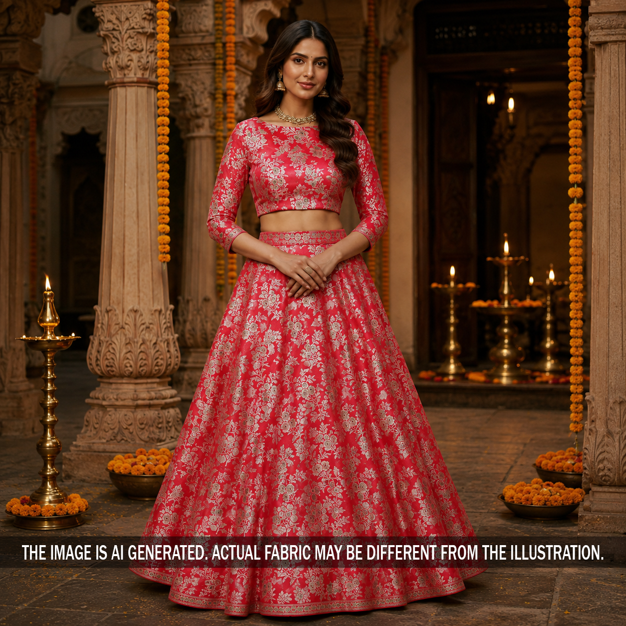 Banarasi Brocade Fabric - F7273