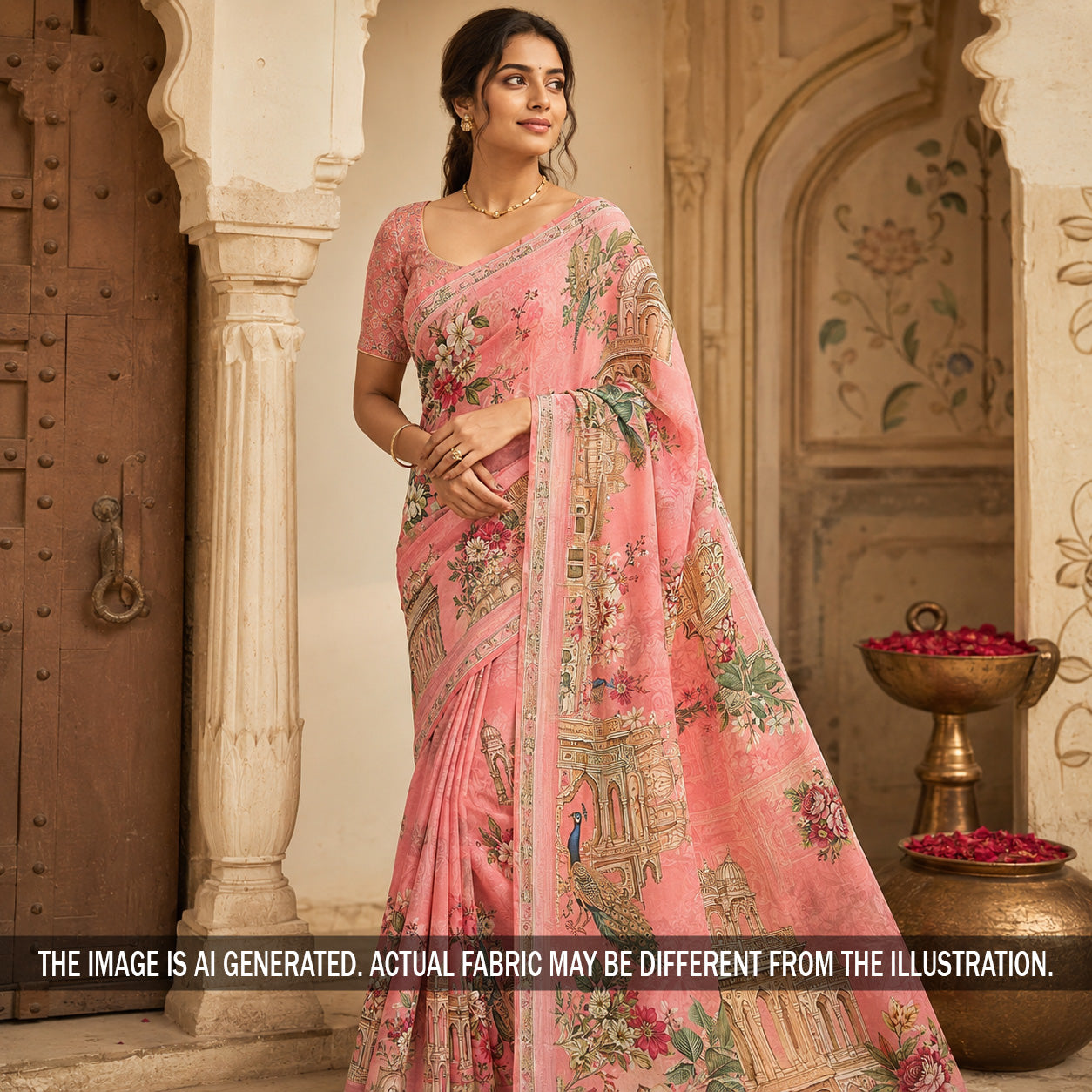 Digital Print Organza Fabric - F7291