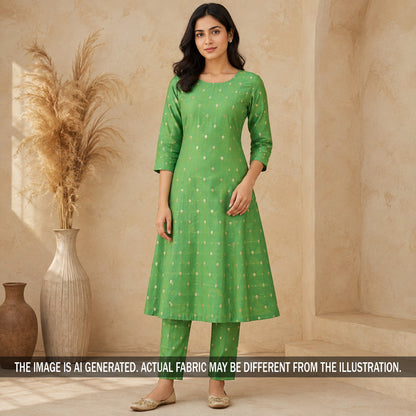 Zari Buti Banarasi Silk Fabric - F7315