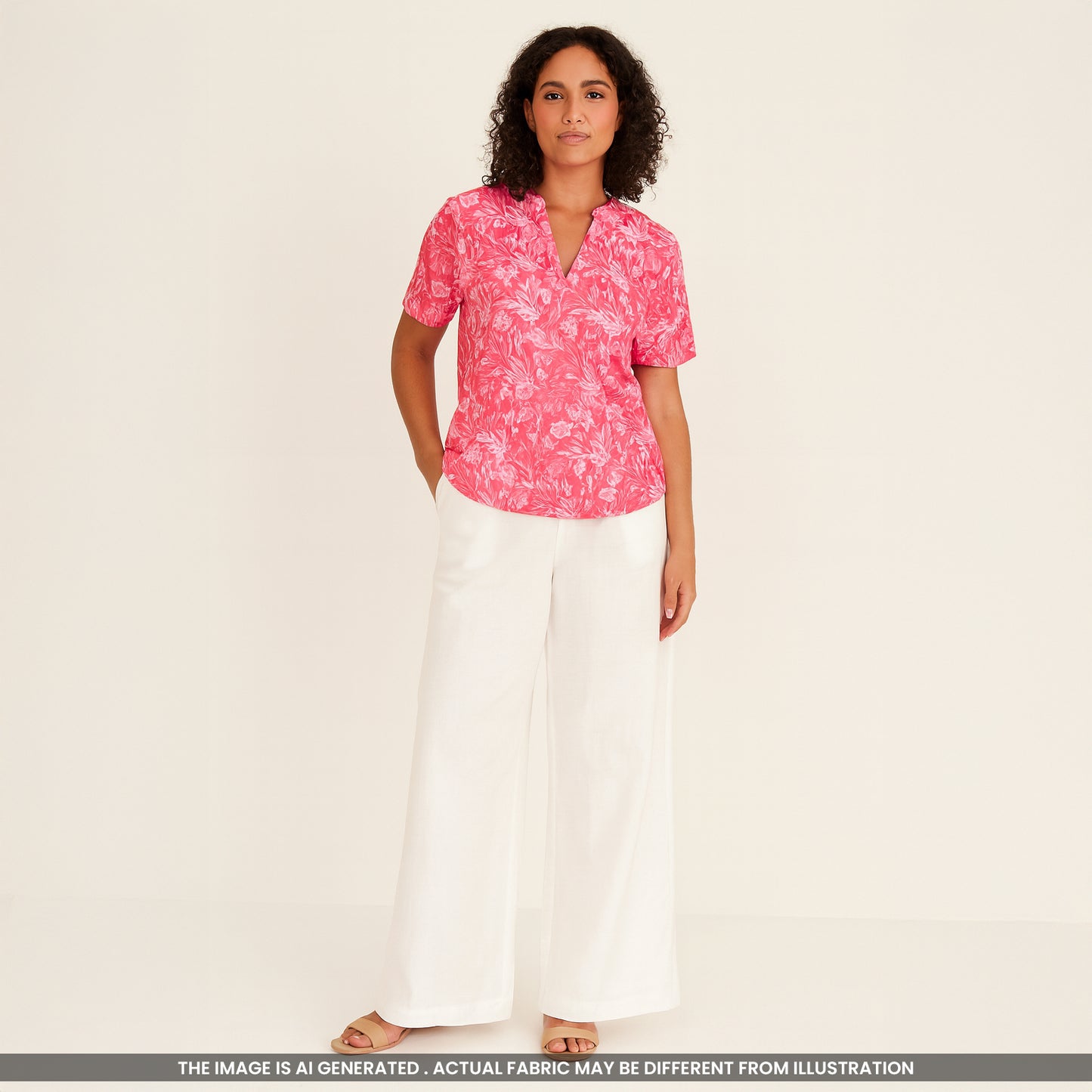 Printed Cambric Cotton Fabric- F4624