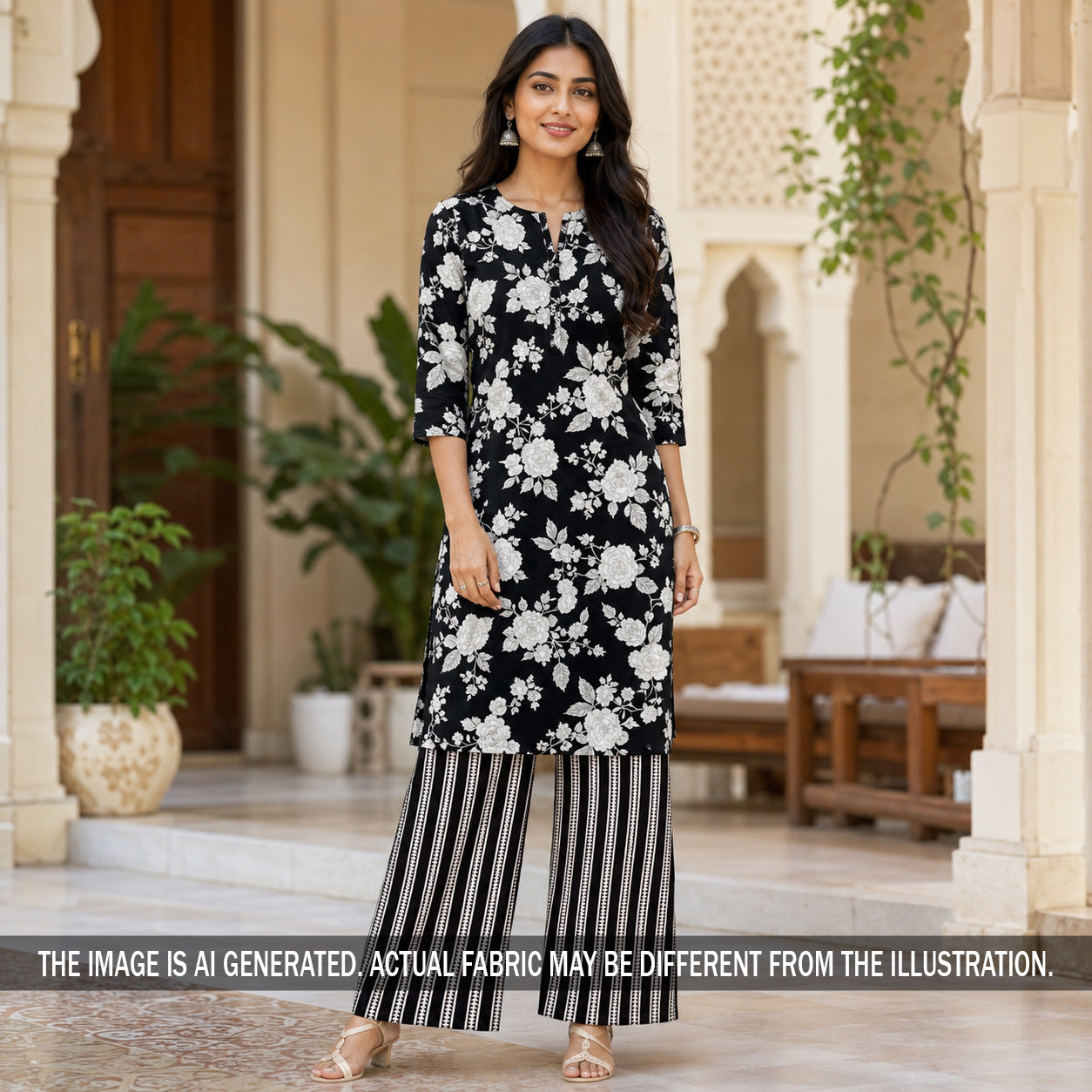Printed Chanderi Silk Fabric - F7156