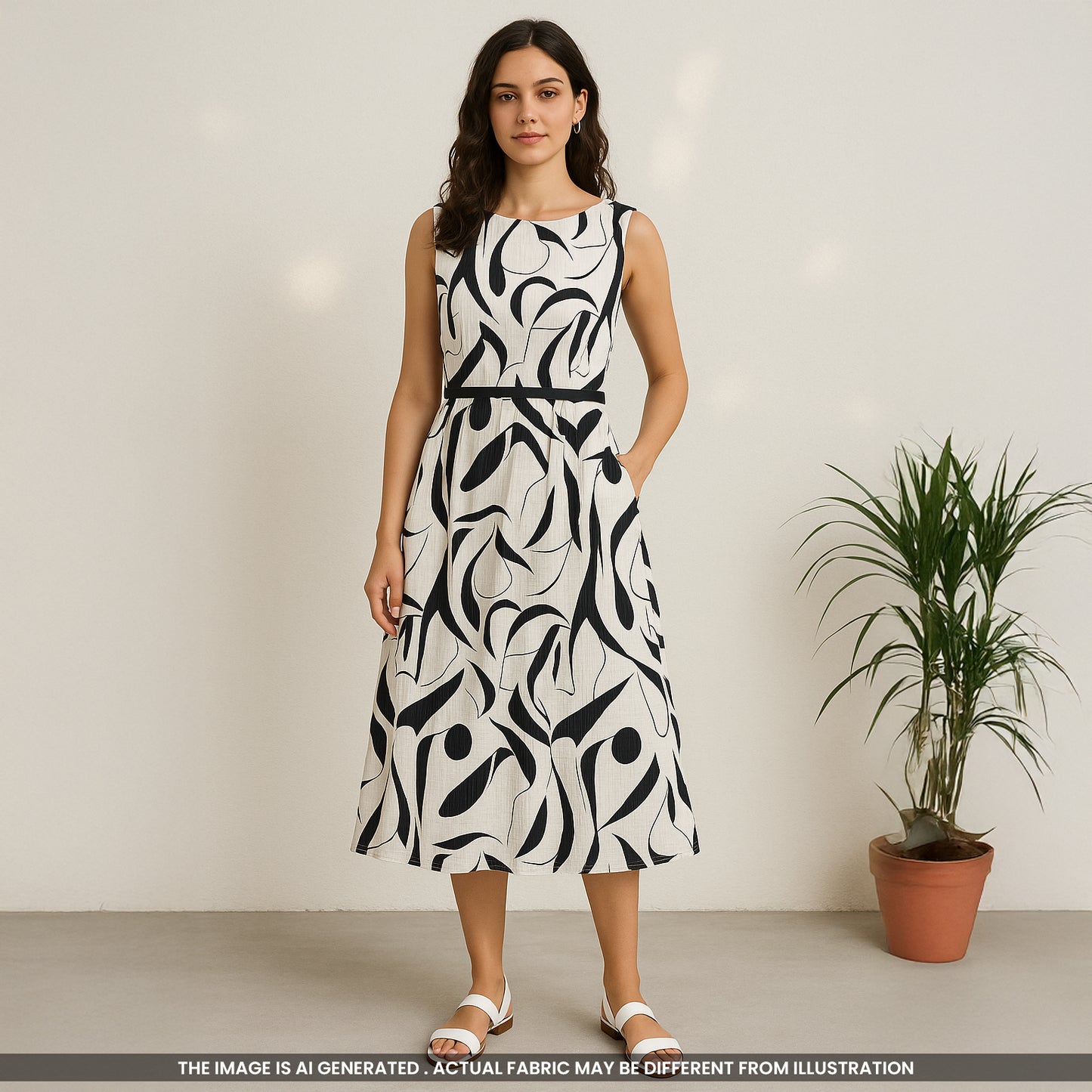 Printed Pintex Gotta Patti Cotton Fabric- F4647