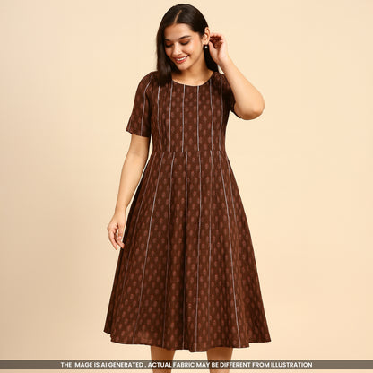 Printed Pintex Gota Patti Cotton Fabric- F4667